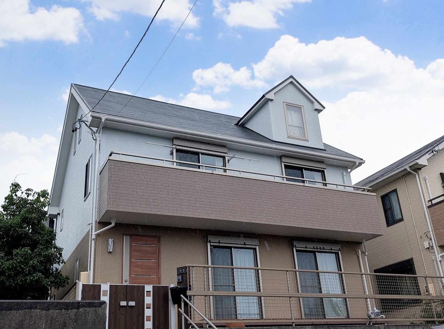 3階建て住宅 線路沿い 外壁塗装 屋根塗装 コーキング打ち換え 刈谷市