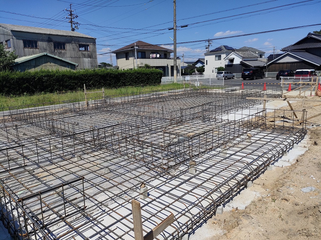 愛知県知多市　新舞子　新築　リフォーム　古民家再生　注文住宅　工務店　基礎工事　配筋工事　施工写真⑤