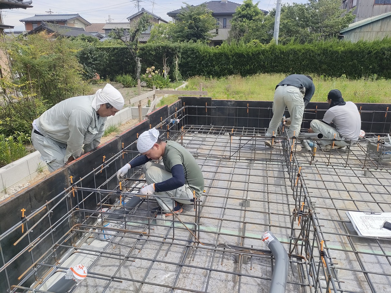 小島配管さんの先行配管。知多市新舞子　注文住宅　新築工事　現場確認　①