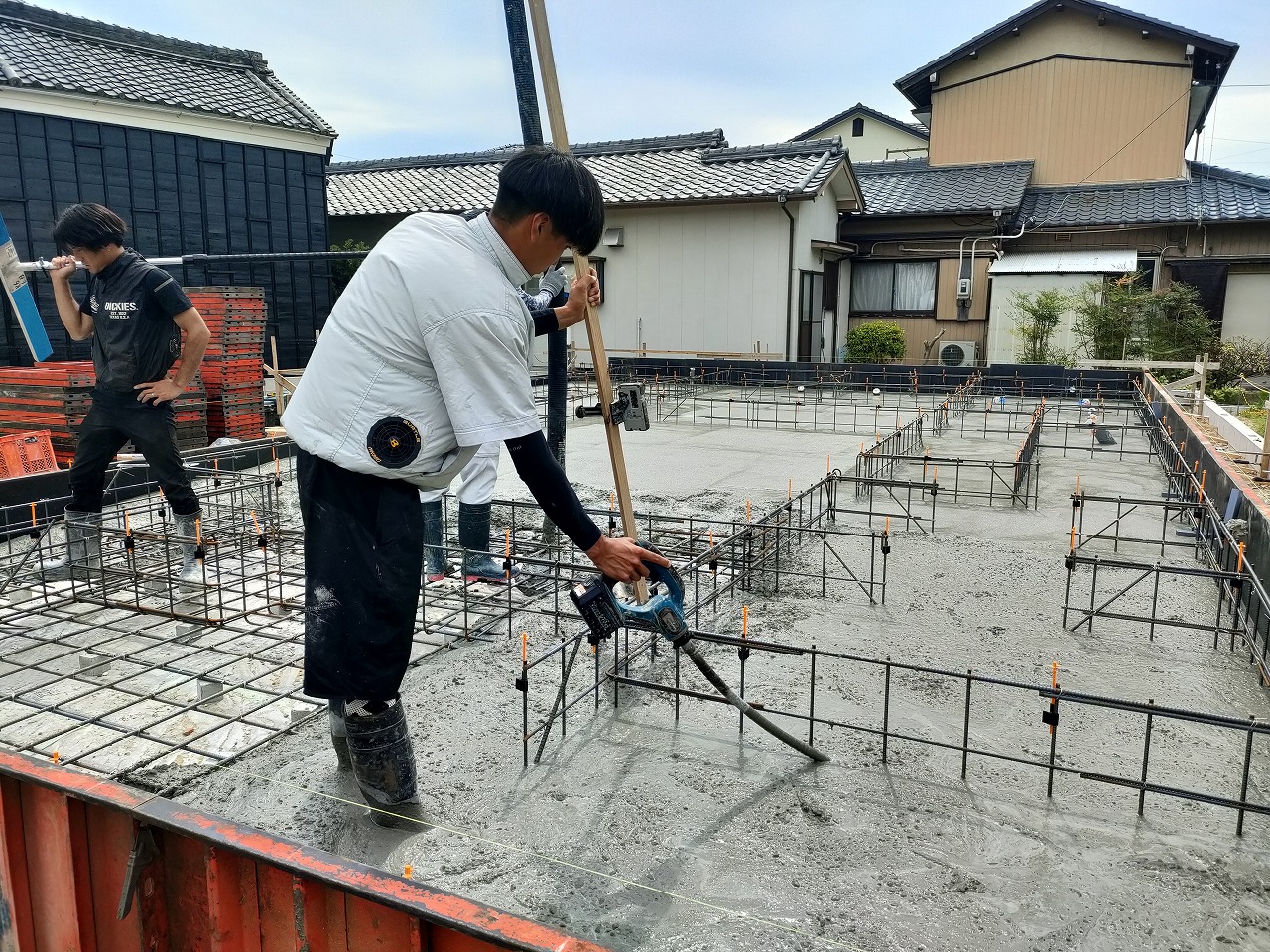 小島配管さんの先行配管。知多市新舞子　注文住宅　新築工事　現場確認　②