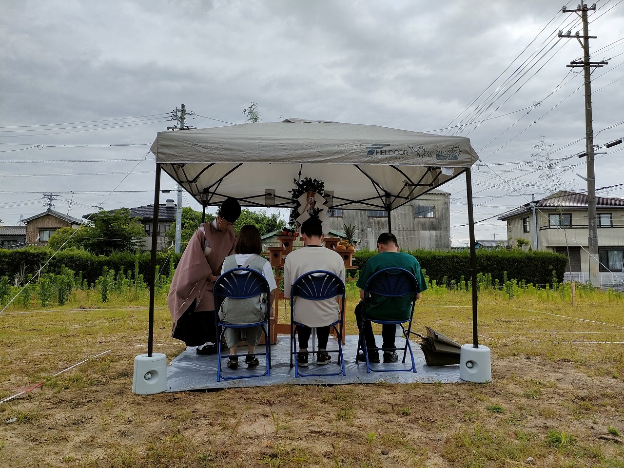 地鎮祭を行いました②　知多市　新舞子　新築　注文住宅