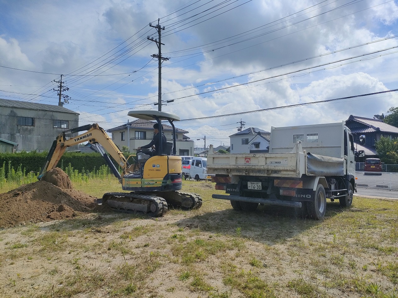 掘削工事から④　知多市　新舞子　新築工事　造成工事　一級建築士と建てる家