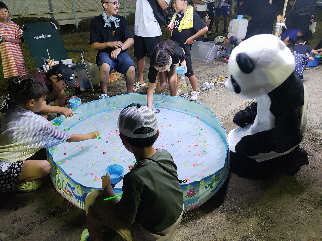 夏祭り　盆踊り　金魚すくい　めっちゃすくえる　パンダさん　カワイ建築工房